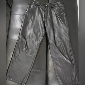 Men's M. Julian Wilsons Black Leather Jeans Size 34 x 32